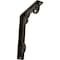 Ekena Millwork Fleur De Lis Wrought Iron Bracket, (Single center brace), Antiqued Brass 1 1/2"W x 5 1/2"D x 8"H BKTM01X05X08SFLABS - alternate 1
